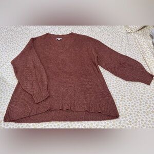 American Eagle Outfitters V-Neck Sweater - Rust